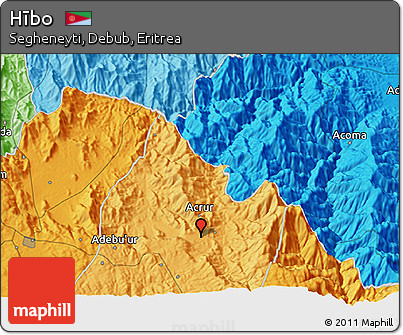 Political 3D Map of Hībo