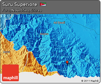 Political 3D Map of Suru Superiore