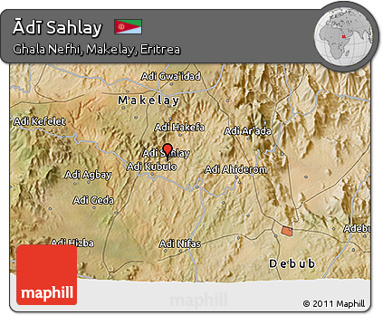 Satellite 3D Map of Ādī Sahlay