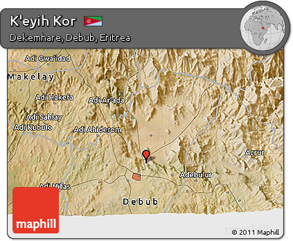 Satellite 3D Map of K'eyih Kor