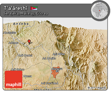 Satellite 3D Map of T'a'āreshī