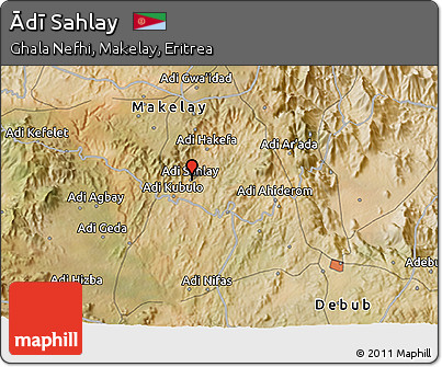 Satellite 3D Map of Ādī Sahlay