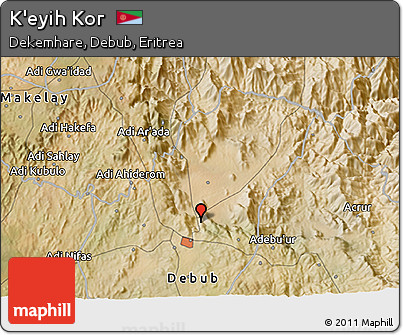 Satellite 3D Map of K'eyih Kor