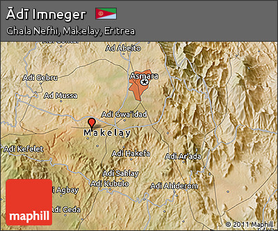 Satellite 3D Map of Ādī Imneger