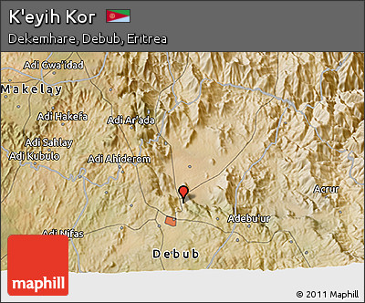 Satellite 3D Map of K'eyih Kor