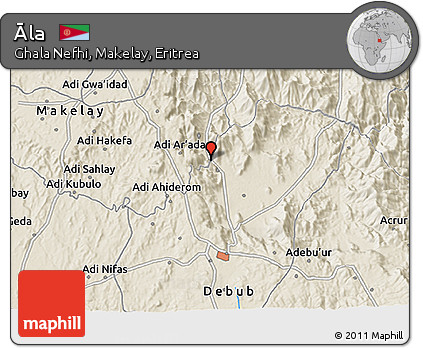 Shaded Relief 3D Map of Āla