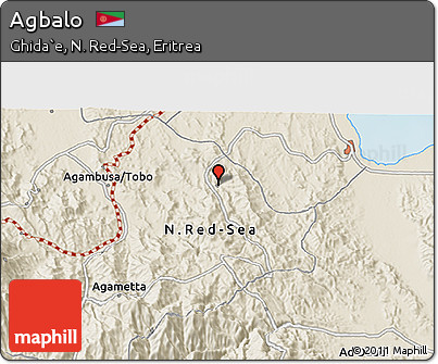 Shaded Relief 3D Map of Agbalo