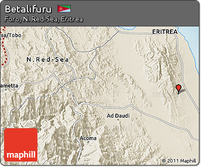 Shaded Relief 3D Map of Betalifuru