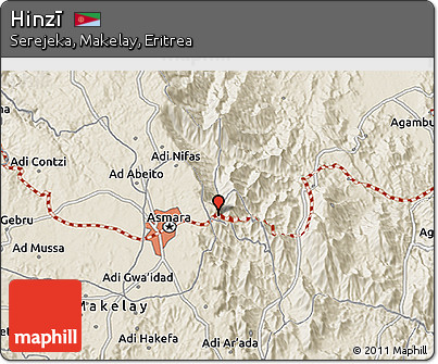 Shaded Relief 3D Map of Hinzī