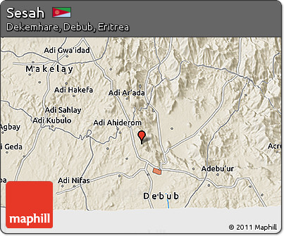 Shaded Relief 3D Map of Sesah