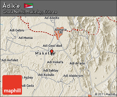 Shaded Relief 3D Map of Ādīk'e