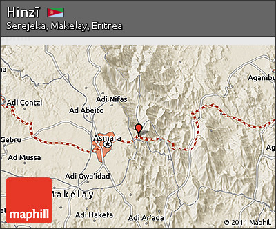 Shaded Relief 3D Map of Hinzī
