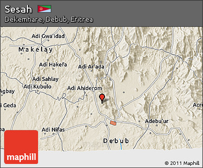 Shaded Relief 3D Map of Sesah