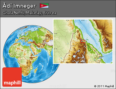 Physical Location Map of Ādī Imneger