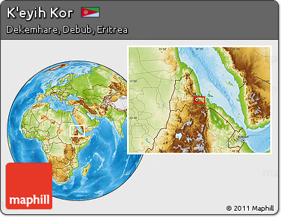 Physical Location Map of K'eyih Kor