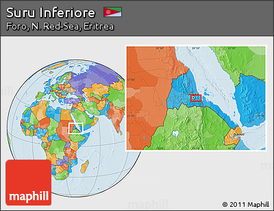 Political Location Map of Suru Inferiore