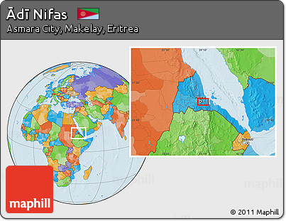 Political Location Map of Ādī Nifas