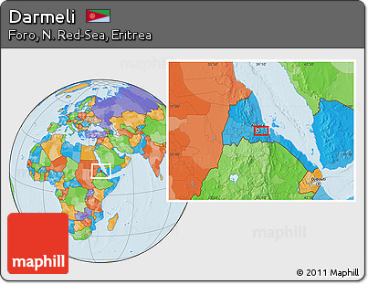 Political Location Map of Darmeli