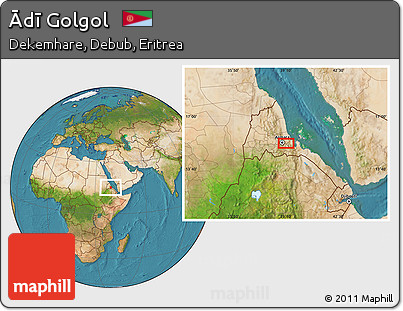 Satellite Location Map of Ādī Golgol