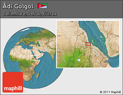 Satellite Location Map of Ādī Golgol