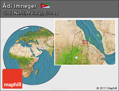 Satellite Location Map of Ādī Imneger