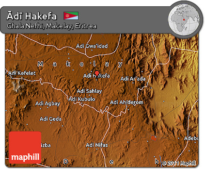 Physical Map of Ādī Hakefa