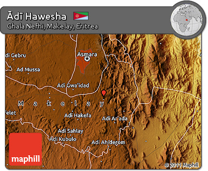 Physical Map of Ādī Hawesha