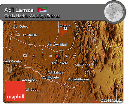 Physical Map of Ādī Lamza