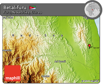 Physical Map of Betalifuru