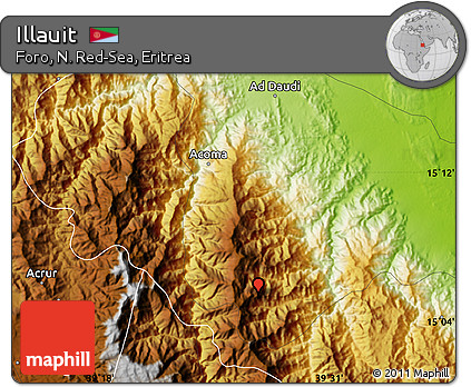 Physical Map of Illauit