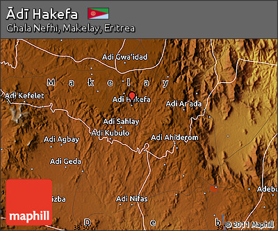 Physical Map of Ādī Hakefa