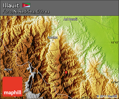 Physical Map of Illauit