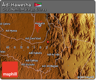 Physical Map of Ādī Hawesha
