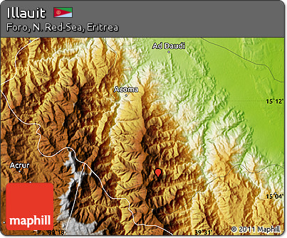 Physical Map of Illauit