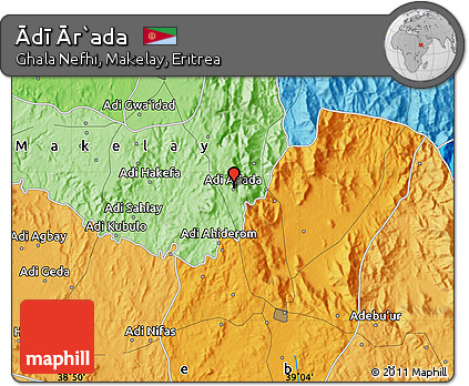 Political Map of Ādī Ār`ada