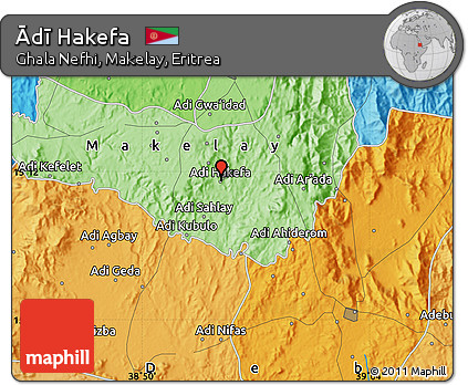 Political Map of Ādī Hakefa