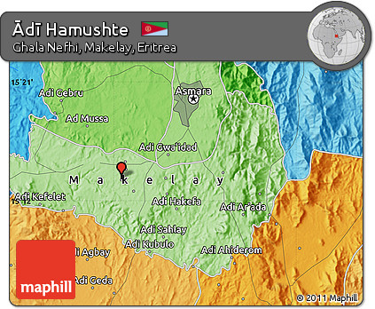 Political Map of Ādī Hamushte