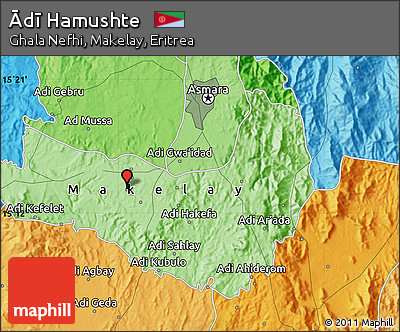 Political Map of Ādī Hamushte
