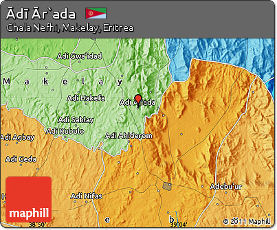 Political Map of Ādī Ār`ada