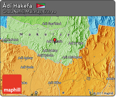 Political Map of Ādī Hakefa