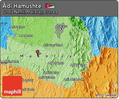 Political Map of Ādī Hamushte