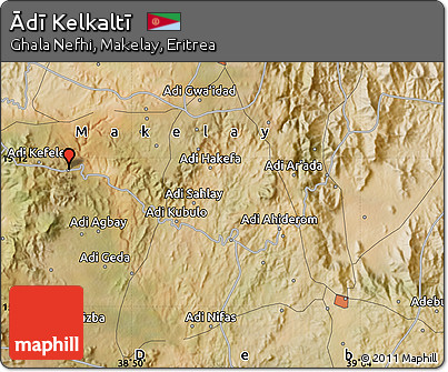 Satellite Map of Ādī Kelkaltī