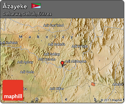 Satellite Map of Āzayeke