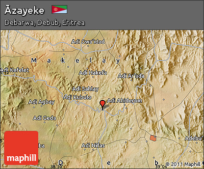 Satellite Map of Āzayeke