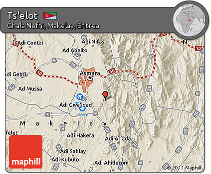Shaded Relief Map of Ts'elot