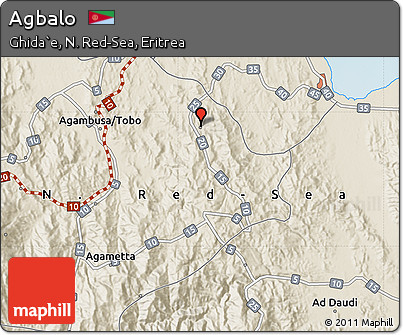 Shaded Relief Map of Agbalo