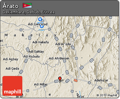Shaded Relief Map of Ārato
