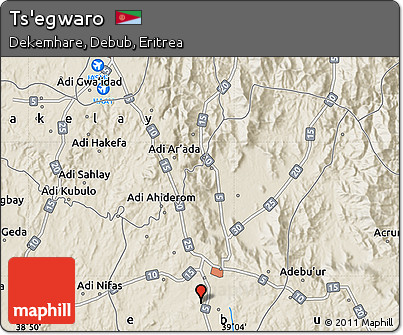 Shaded Relief Map of Ts'egwaro