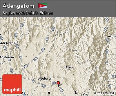 Shaded Relief Map of Ādengefom