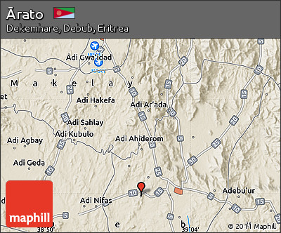 Shaded Relief Map of Ārato